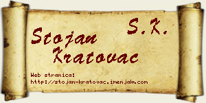 Stojan Kratovac vizit kartica